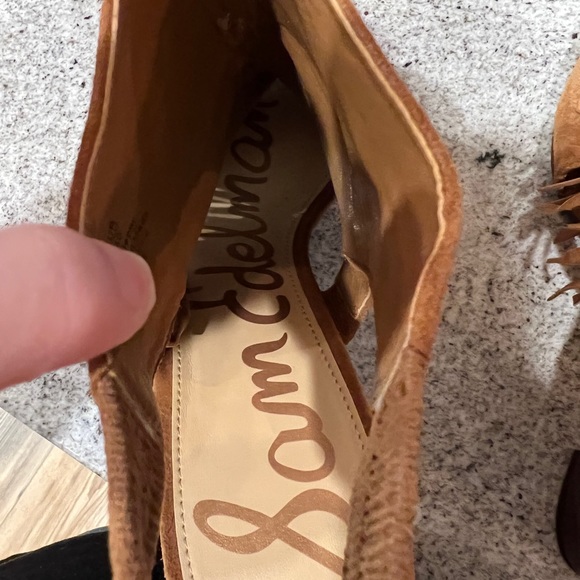 Sam Edelman Elaine Leather Fringe Stocky heel bootie size 10. - Picture 4 of 11